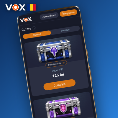 VOX Casino app cu stream live blackjack și dealer real pe mobil