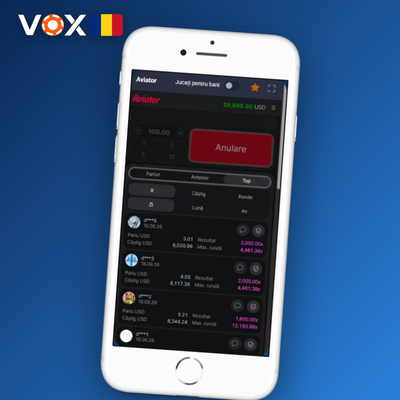 Pictogramă auto-bet Aviator la VOX Casino pentru repetarea automată a mizei