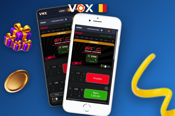 Panou statistici Aviator cu multiplicatori colorați din ultimele runde la VOX Casino