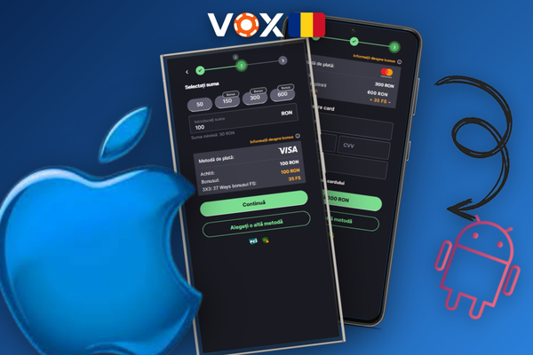 Câmp cod promoțional în casieria VOX Casino pentru activarea bonusului la depunere