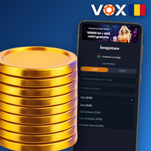 VOX Casino înregistrare cont nou cu bonus de bun venit de 3.000 € și 500 rotiri gratuite