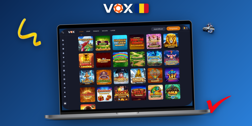 VOX Casino online pe desktop și mobil cu sloturi și live casino premium