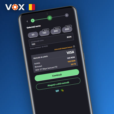Alimentează contul VOX Casino prin Skrill, Neteller sau Paysafecard rapid și sigur