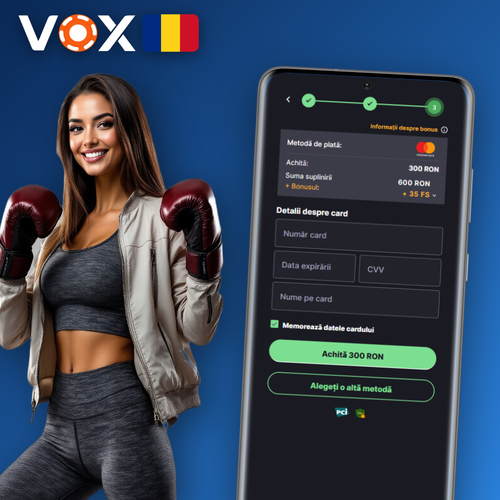 VOX Casino retragere bani – portofel digital cu bancnote euro pe fundal auriu
