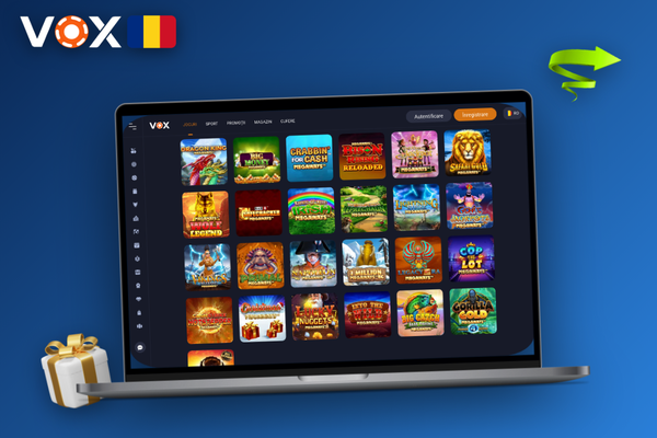 Panou de casierie VOX Casino cu confirmare retragere rapidă și iconițe de succes