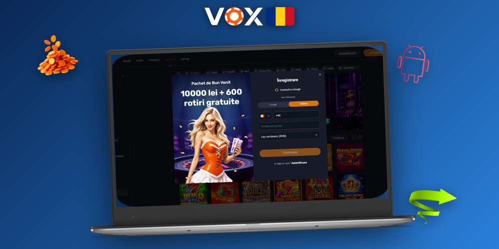Operator suport VOX Casino disponibil 24/7 pentru asistență la înregistrarea contului nou